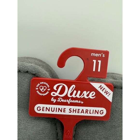 Dluxe by Dearfoams Men's Nelson Genuine Shearling Moccasin Slippers Size 11 NWT - Picture 3 of 6